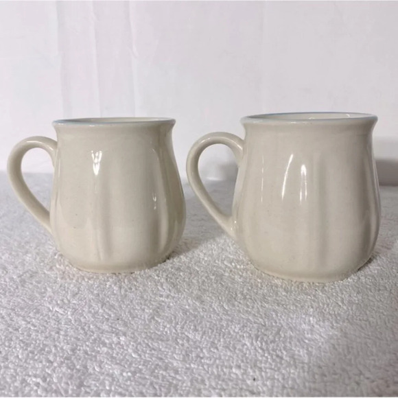 Vintage Korea Stoneware Pottery  Ceramic Homestead Mugs Coffee Cups x2 - Picture 5 of 13